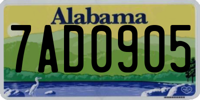 AL license plate 7AD0905