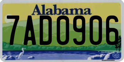 AL license plate 7AD0906