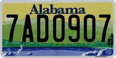 AL license plate 7AD0907