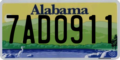 AL license plate 7AD0911