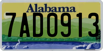 AL license plate 7AD0913