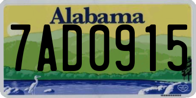 AL license plate 7AD0915
