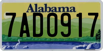 AL license plate 7AD0917
