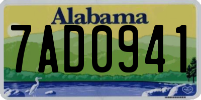 AL license plate 7AD0941