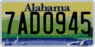 AL license plate 7AD0945