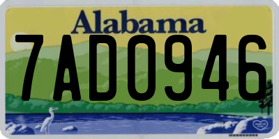 AL license plate 7AD0946