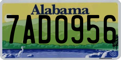 AL license plate 7AD0956
