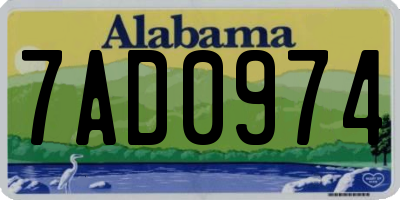 AL license plate 7AD0974