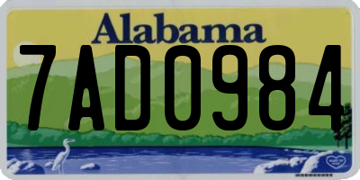 AL license plate 7AD0984