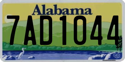 AL license plate 7AD1044