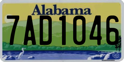 AL license plate 7AD1046