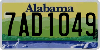 AL license plate 7AD1049