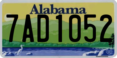 AL license plate 7AD1052