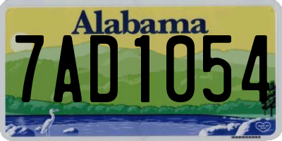 AL license plate 7AD1054