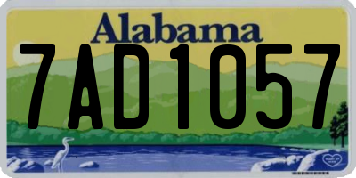 AL license plate 7AD1057