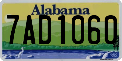 AL license plate 7AD1060