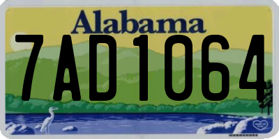 AL license plate 7AD1064