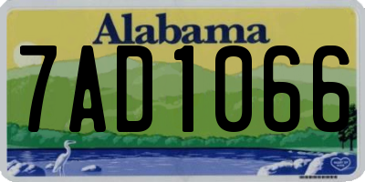 AL license plate 7AD1066