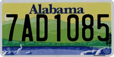 AL license plate 7AD1085