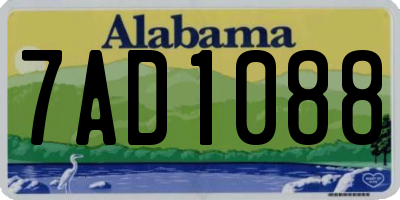 AL license plate 7AD1088