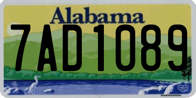 AL license plate 7AD1089