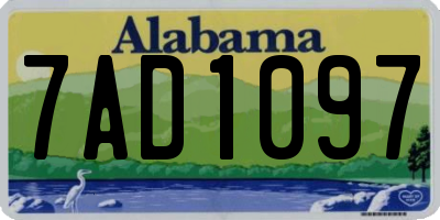 AL license plate 7AD1097