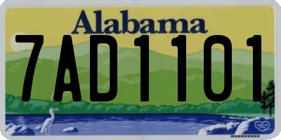AL license plate 7AD1101