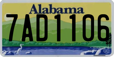AL license plate 7AD1106