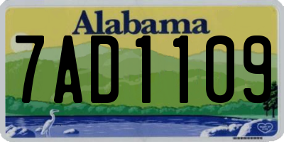 AL license plate 7AD1109