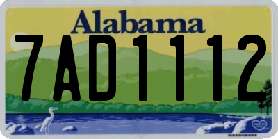 AL license plate 7AD1112