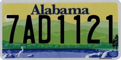 AL license plate 7AD1121