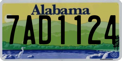 AL license plate 7AD1124