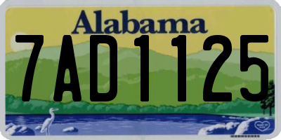 AL license plate 7AD1125