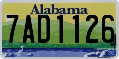 AL license plate 7AD1126