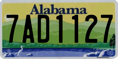AL license plate 7AD1127