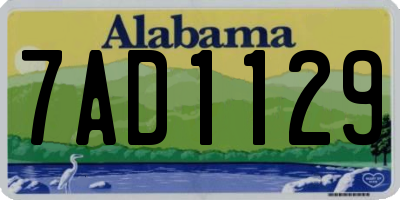 AL license plate 7AD1129