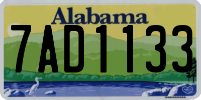 AL license plate 7AD1133