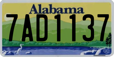 AL license plate 7AD1137