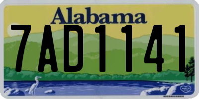 AL license plate 7AD1141