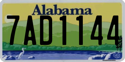 AL license plate 7AD1144