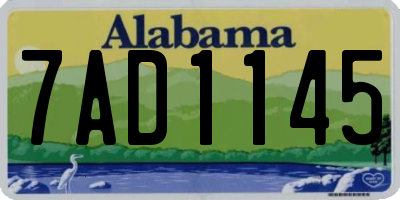 AL license plate 7AD1145