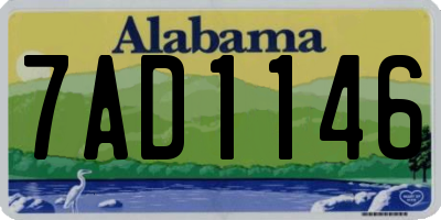 AL license plate 7AD1146