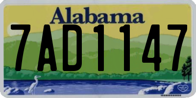AL license plate 7AD1147