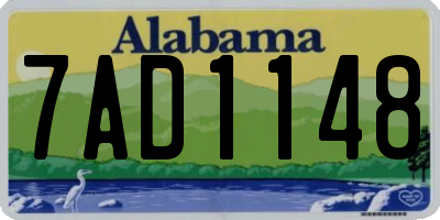 AL license plate 7AD1148