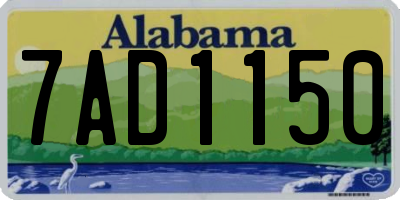 AL license plate 7AD1150