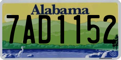AL license plate 7AD1152