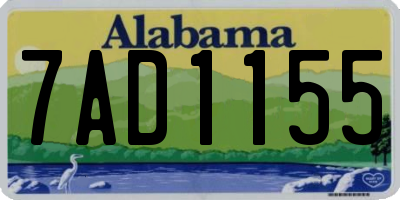 AL license plate 7AD1155