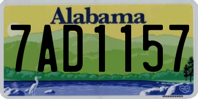 AL license plate 7AD1157