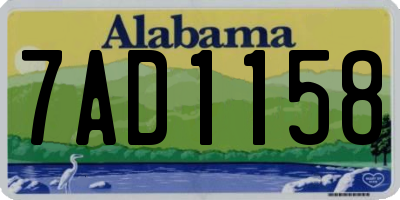 AL license plate 7AD1158