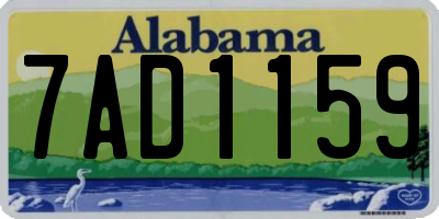 AL license plate 7AD1159